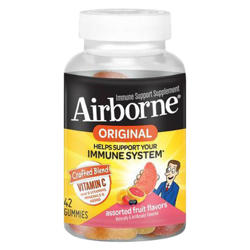 Airborne Vitamin C Assorted Fruit Gummies 42ct