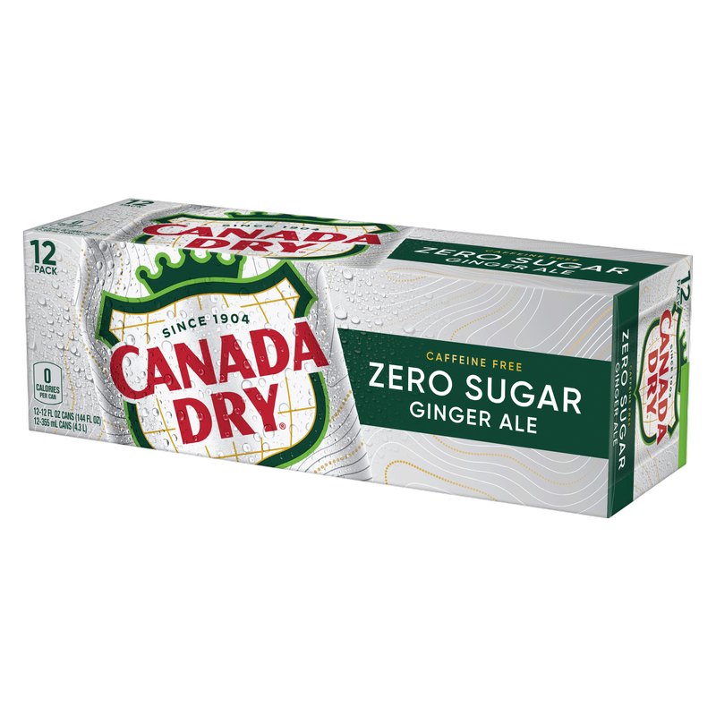 Canada Dry Ginger Ale Zero Sugar 12pk 12oz Can