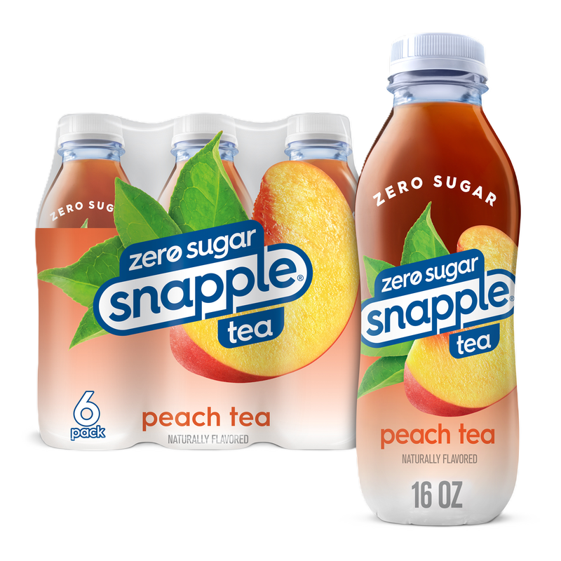 Snapple Zero Sugar Peach Tea 6pk 16oz