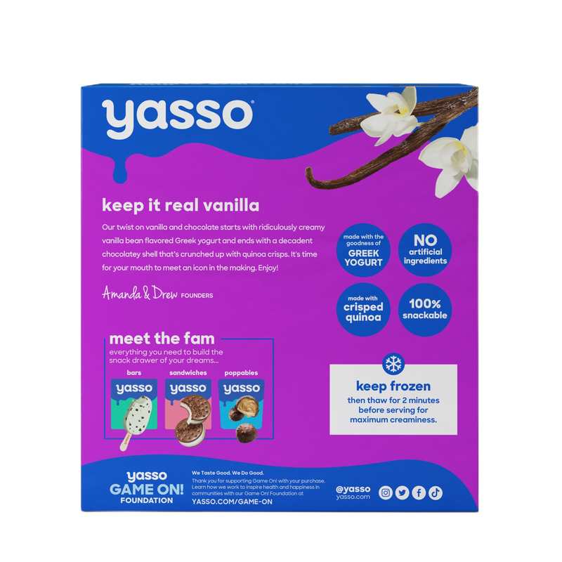 Yasso Vanilla Chocolate Crunch Bars, 4pk