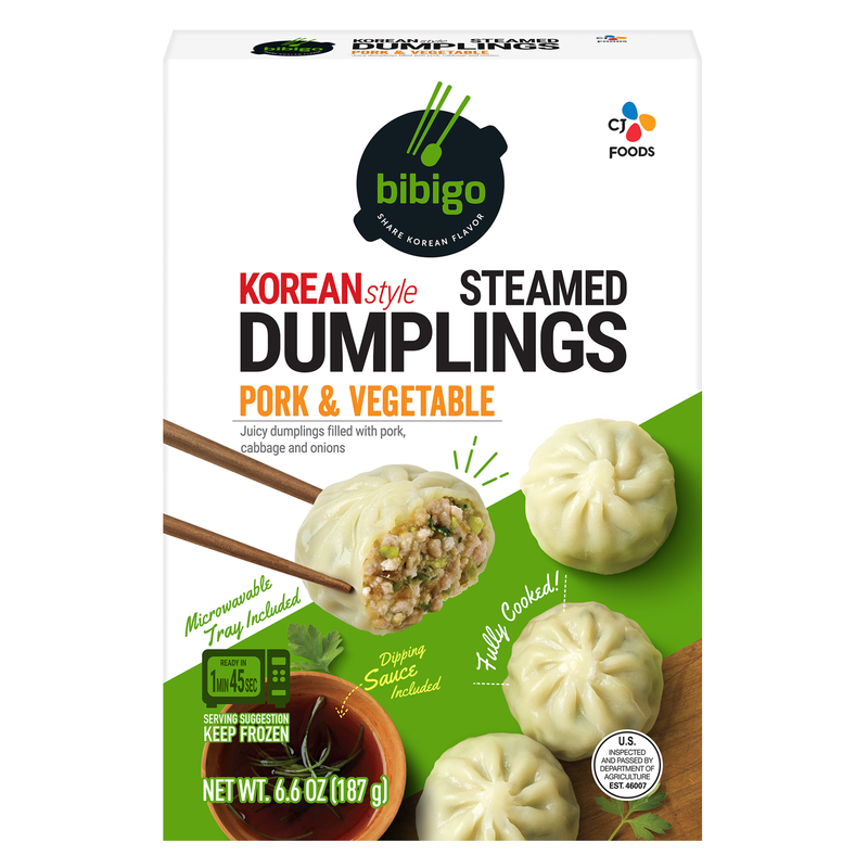 Bibigo Frozen Pork & Vegetable Steamed Dumplings 6.6oz