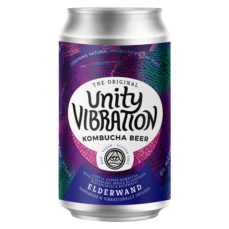 Unity Vibration Elderwand Kombucha Beer 4pk 12oz Can