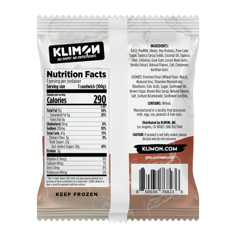 KLIMON Churro Chata Dairy-Free Ice Cream Sandwich 1ct