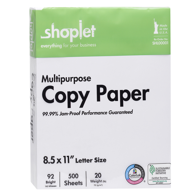 Shoplet Multipurpose Copy Printer Paper 500ct x (8.5 x 11in)