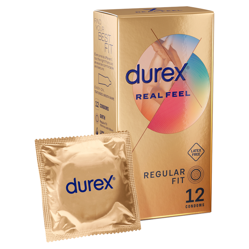 Durex Real Feel Condoms - Regular, 12pcs