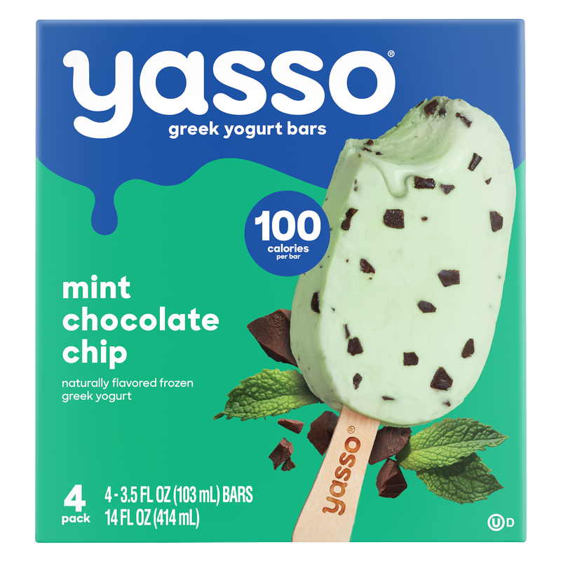 Yasso Frozen Greek Yogurt Mint Chip Bar 4ct