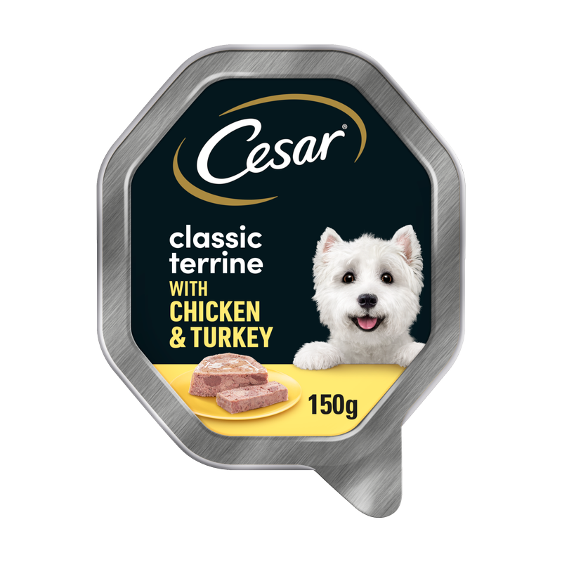 Cesar Classic Terrine Dog Food Chicken & Turkey in Loaf, 150g