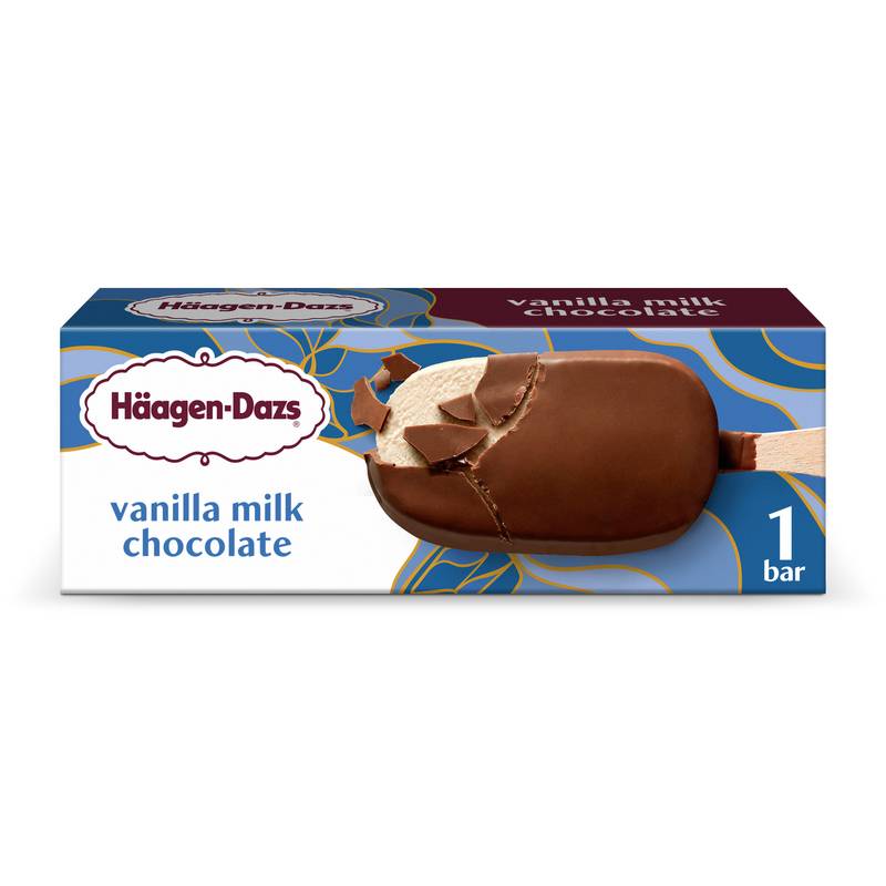 Haagen-Dazs Vanilla Milk Chocolate Bar 3oz