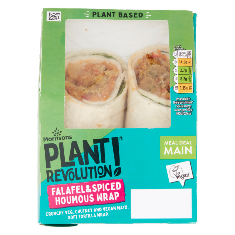 Morrisons Plant Revolution Falafel & Spiced Houmous Wrap, 1pcs