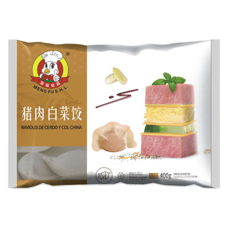 Mengfu Pork & Chinese Leaves Dumplings, 400g