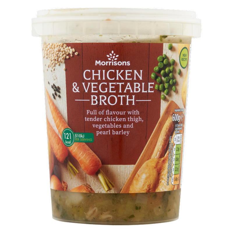 Morrisons Chicken & Vegetable Broth, 600g