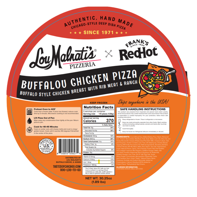 Lou Malnati's Buffalo Chicken Deep Dish Pizza, 22.75 oz