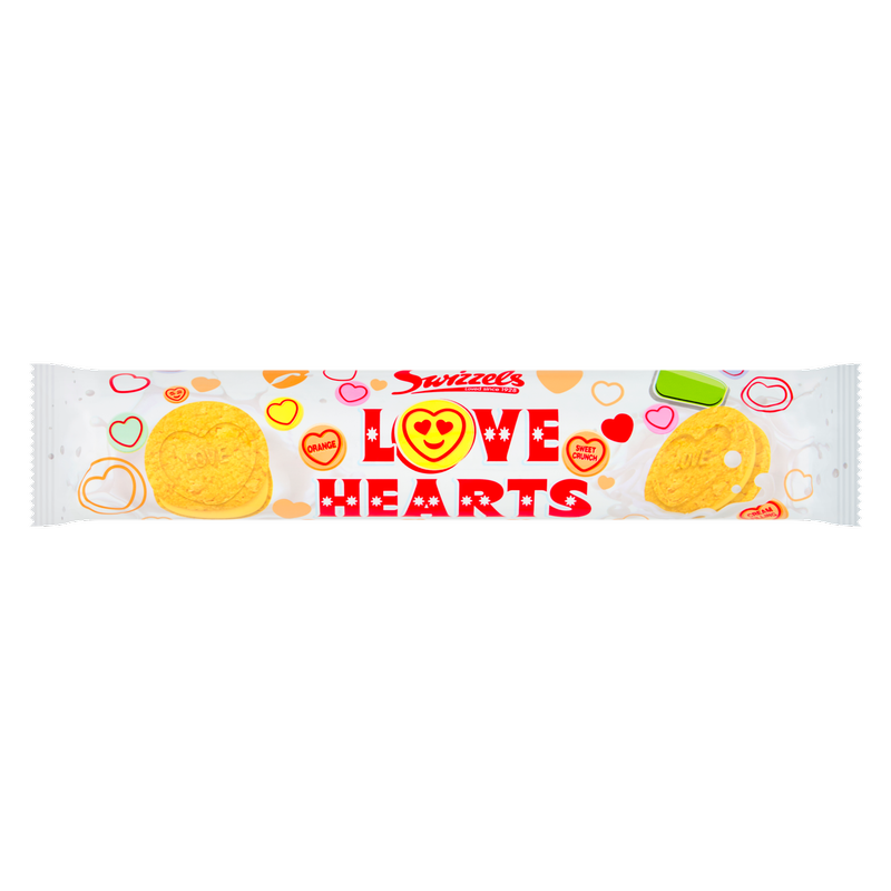 Swizzels Love Heart Biscuits Orange, 160g