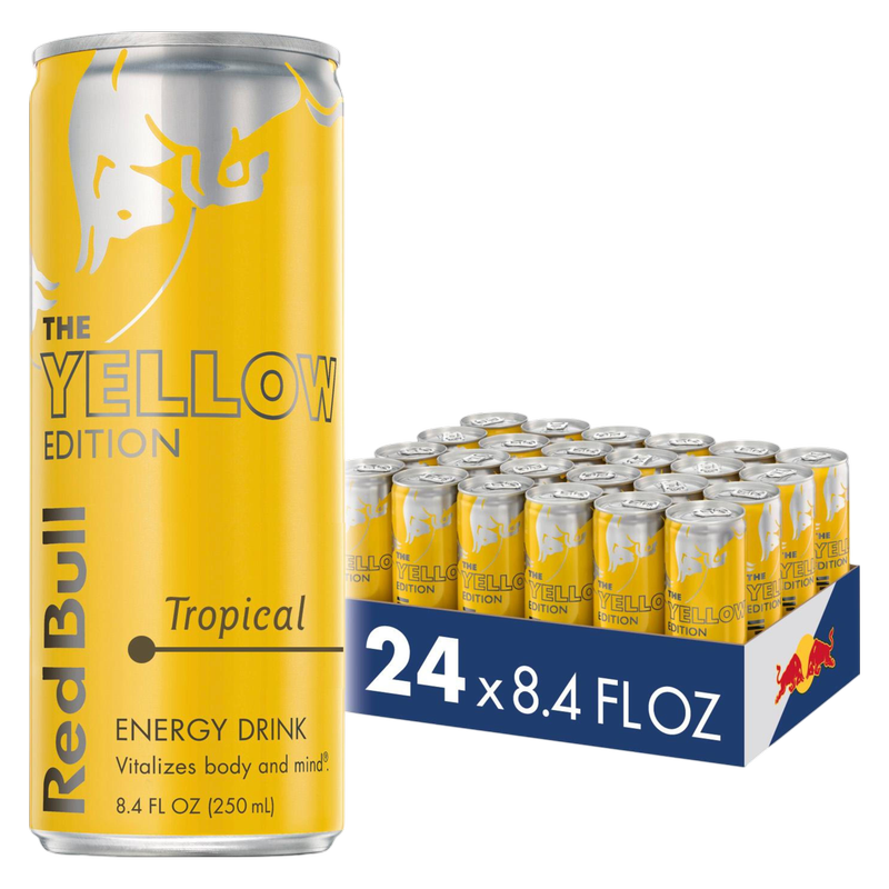 Red Bull Energy Drink The Yellow Edition Tropical 24pk 8.4oz Can