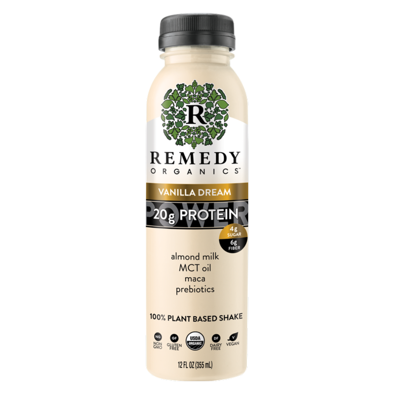 Remedy Organics Vanilla Dream Power Protein Shake 12oz Btl