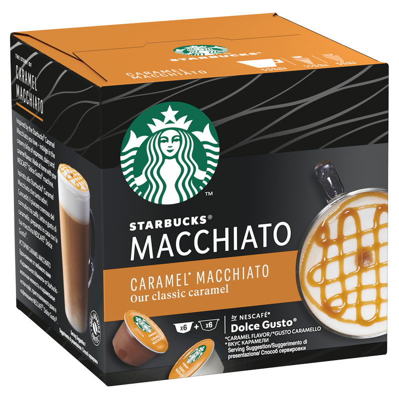 Starbucks Caramel Macchiato Dolce Gusto Coffee Pods, 12pcs