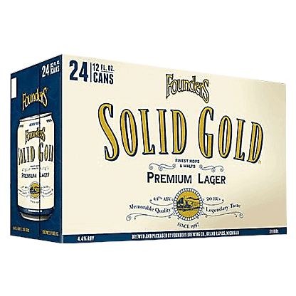 Founders Brewing Solid Gold Premium Lager 24pk 12oz Can