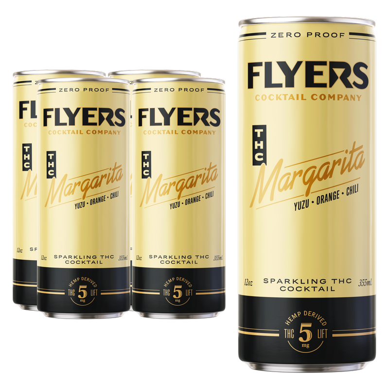Flyers THC Margarita 5mg THC Cocktail 4pk 12oz Can