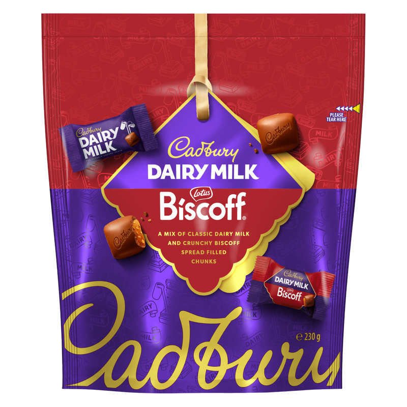 Cadbury Dairy Milk Biscoff Pouch, 230g
