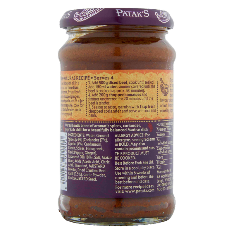 Patak's Madras Spice Paste, 283g