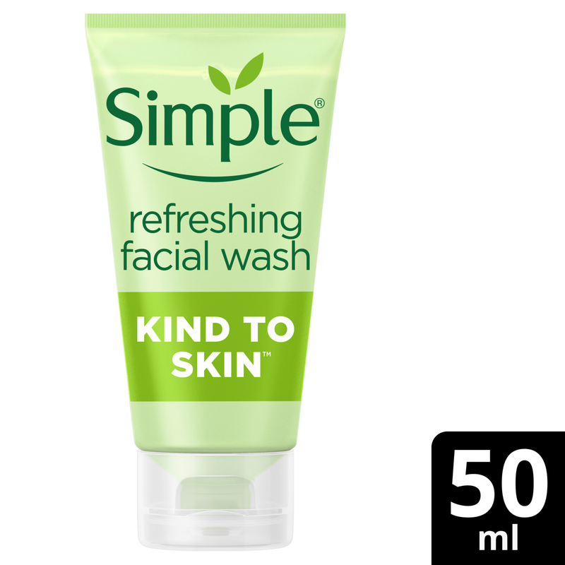 Simple Mini Refreshing Face Wash Gel - Travel Size, 50ml