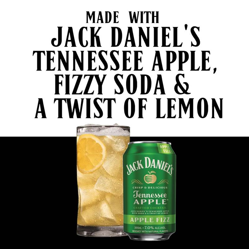 Jack Daniel's Apple Fizz Cocktail 4pk 12oz Can 7% ABV
