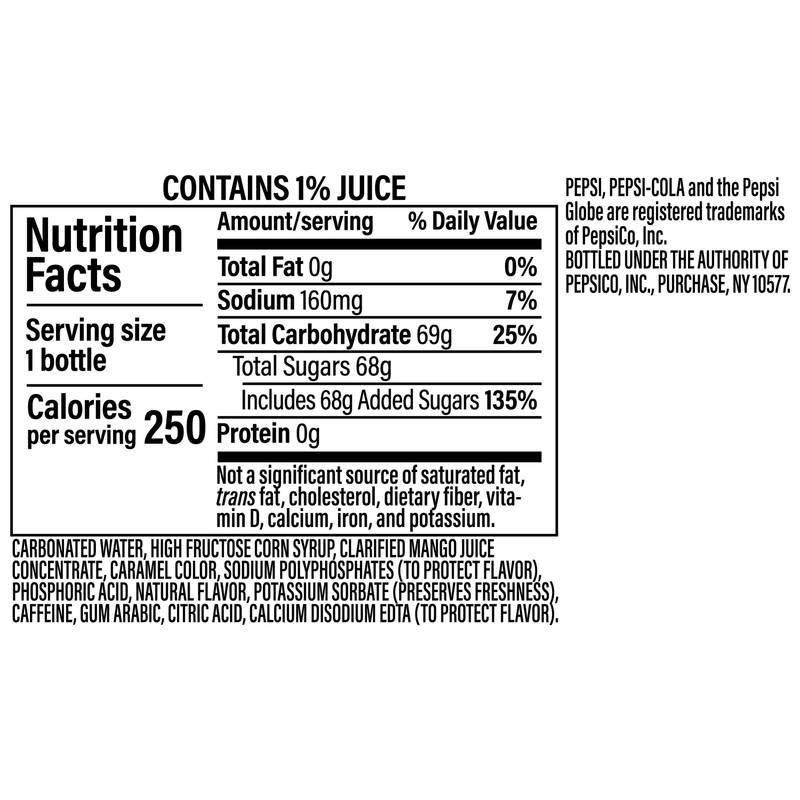 Pepsi Mango Reg 20oz Btl