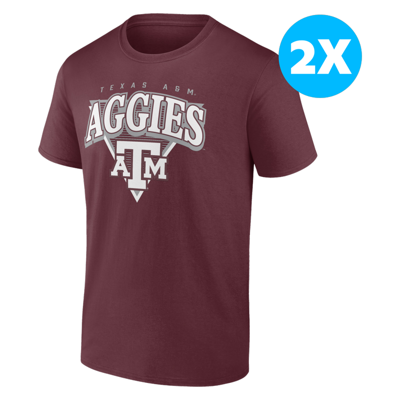Texas A&M Fundamentals Cotton Modern Tri Short Sleeve-Size 2XL