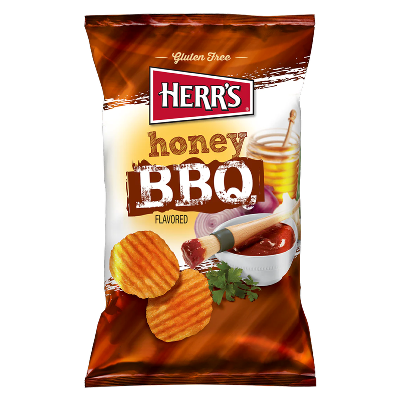 Herrs Honey BBQ Ripple Chips, 2.5oz