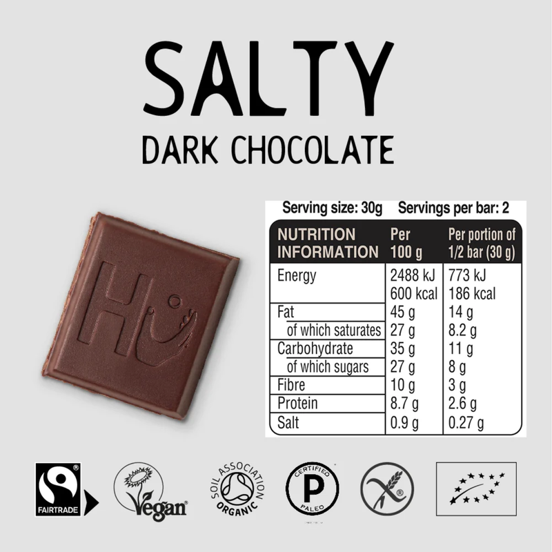 Hu Salty Dark Chocolate Bar, 60g