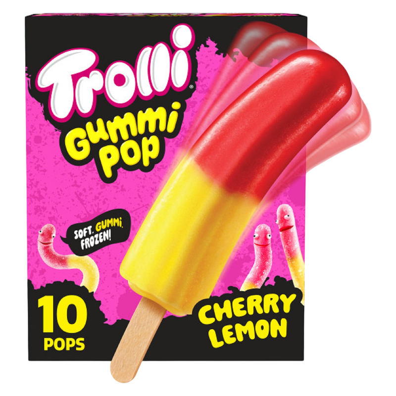 Trolli Cherry Lemon Frozen Gummi Pops, 10ct