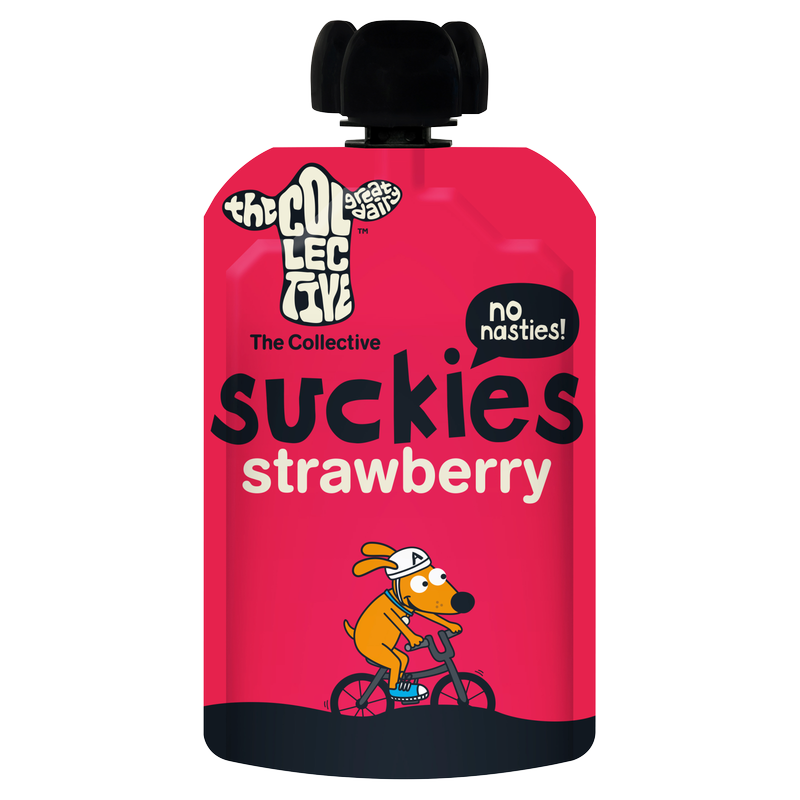 The Collective Strawberry Suckies Yogurt Pouch, 90g