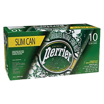 Perrier Sparkling Water Slim Can 10pk 250ml