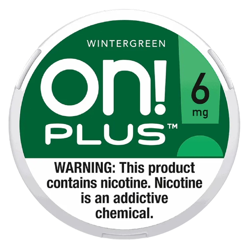 on! PLUS™ Wintergreen Nicotine Pouch, 6mg