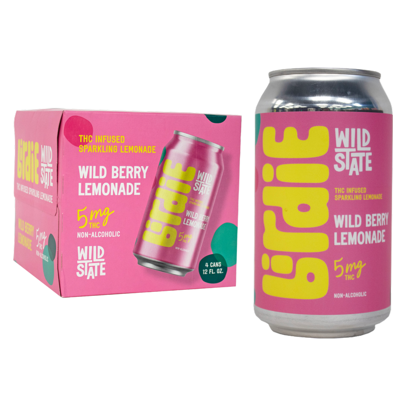 Birdie 5mg THC Wild Berry Lemonade 4pk 12oz Can