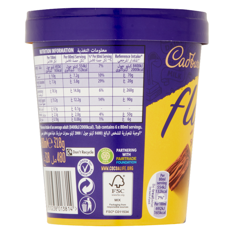 Cadbury Flake 99 Ice Cream Tub, 480ml
