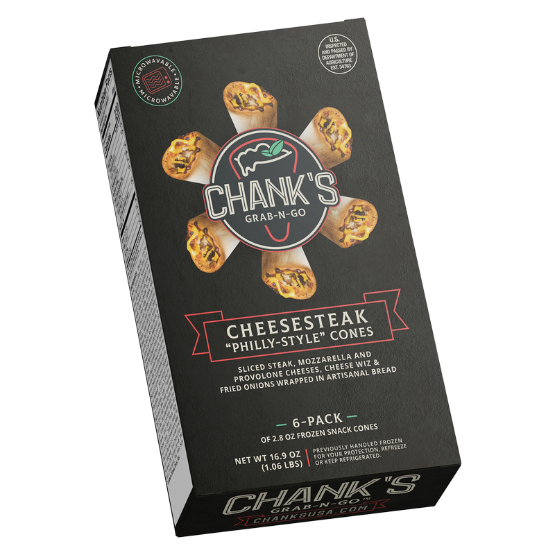 Chank's Philly Cheesesteak "Whiz Wit" Snack Cones 6 pack