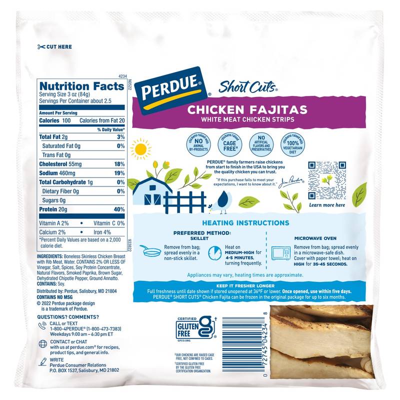 Perdue Short Cuts Grilled Fajita Carved Chicken Breast - 16oz