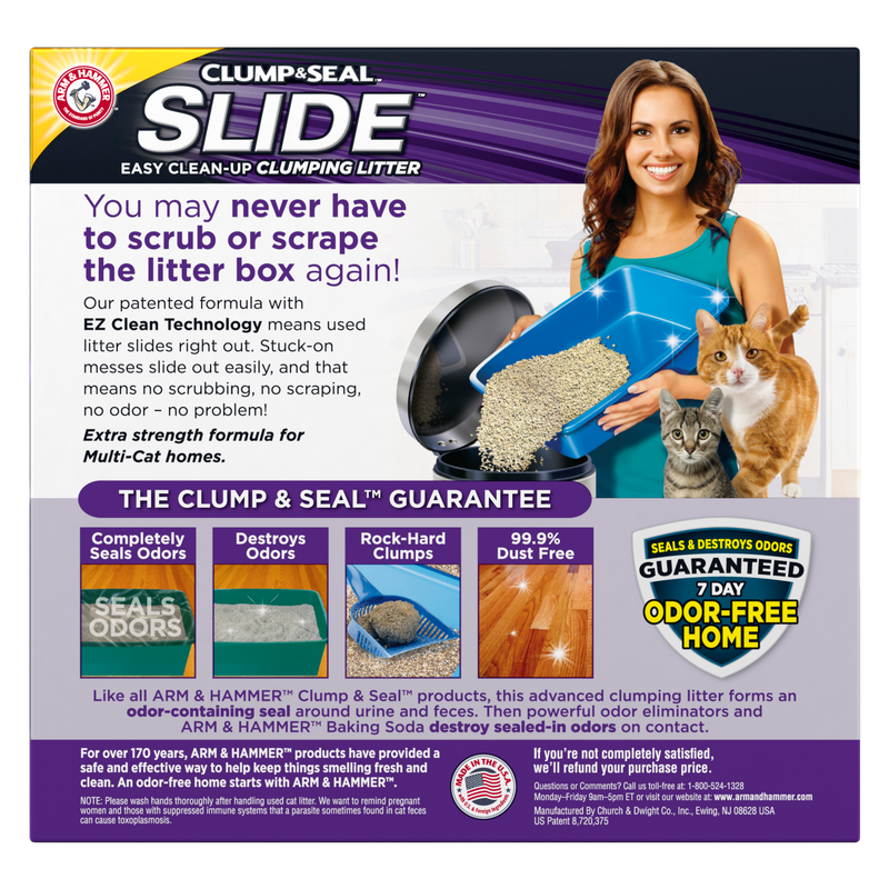 Arm & Hammer SLIDE Easy Clean-Up Multi-Cat Clumping Cat Litter 19lb
