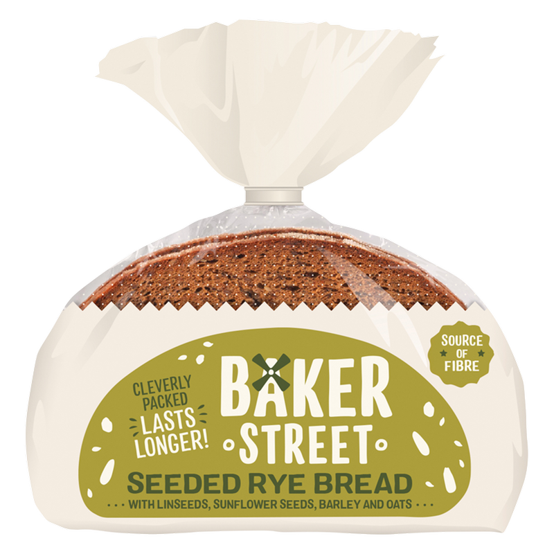 Baker Street Seeded Rye Bread, 500g