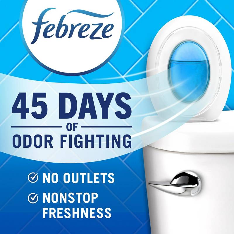 Febreze Bathroom Air Freshener, Linen & Sky Scent, 2 Count