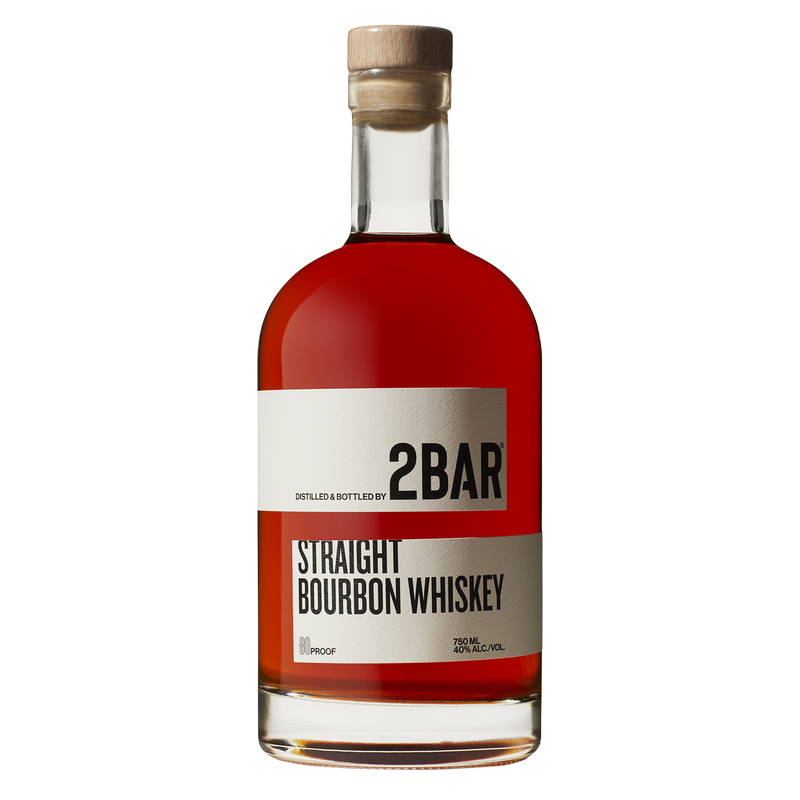 2BAR Straight Bourbon Whiskey 750ml (80 Proof)