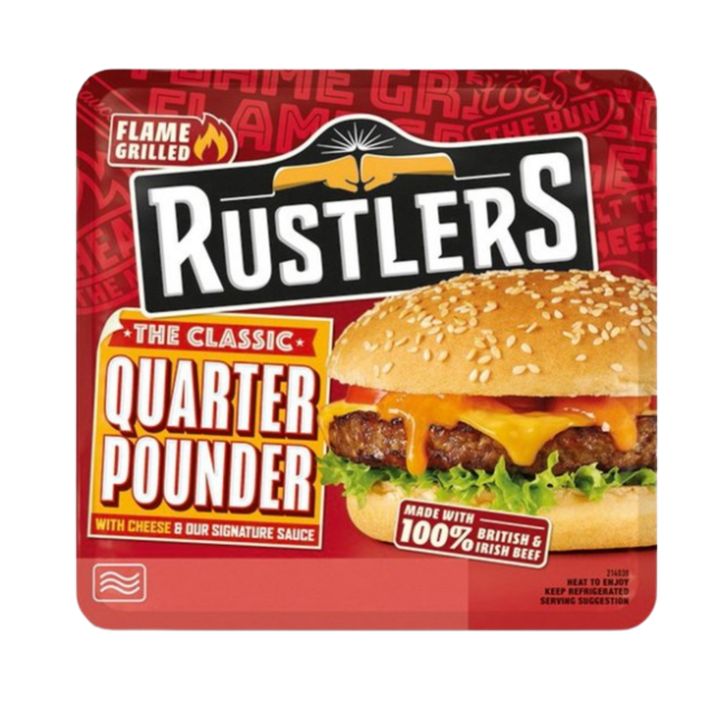 Rustlers Flame Grilled Quarter Pounder, 190g