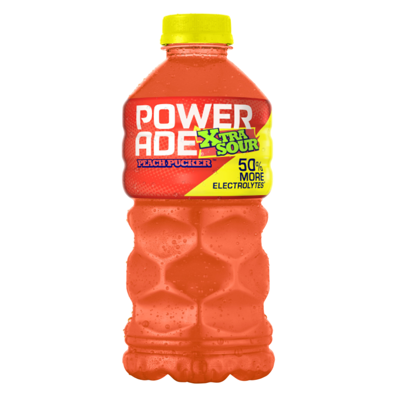 Powerade XTRA Sour Peach Pucker 28oz Btl