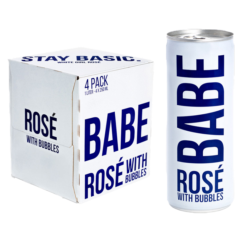 Babe Rose Bubbles 4pk 250 ml Can