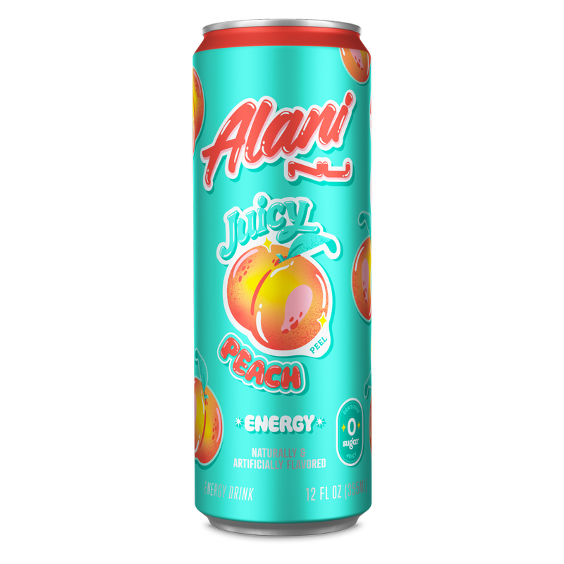 Alani Nu Energy Juicy Peach 12oz Can