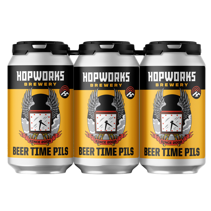 Hopworks Beer Time Pilsner 6pk 12oz Can 4.9% ABV