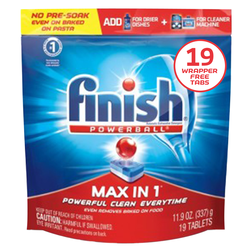 Finish Powerball Max in 1 Dishwasher Detergent Tablets 19ct