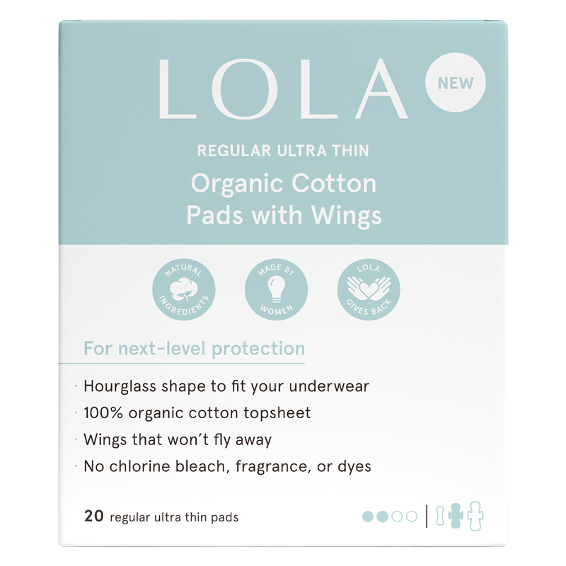 LOLA Regular Organic Cotton Ultra Thin Pads 20ct