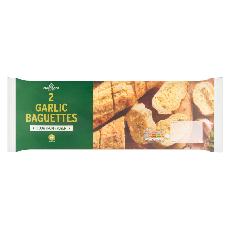 Morrisons Garlic & Parsley Baguettes, 2 x 169g